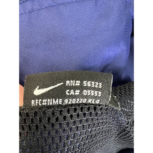 VTG Nike Blue Ashe 1/2 Zip Hooded‎ Windbreaker Jacket Rare Adult Sz  XXL Y2K - Picture 5 of 9